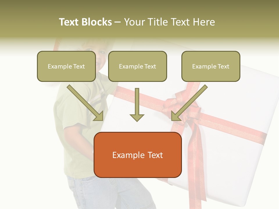 Box Present Lugging PowerPoint Template