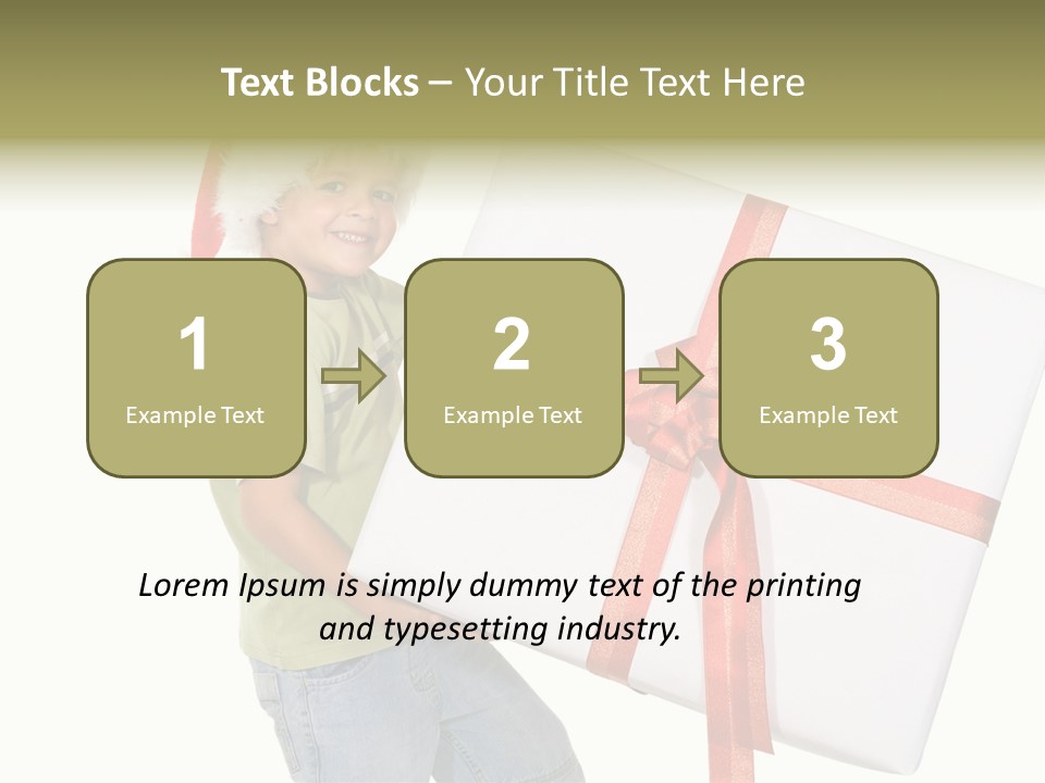 Box Present Lugging PowerPoint Template