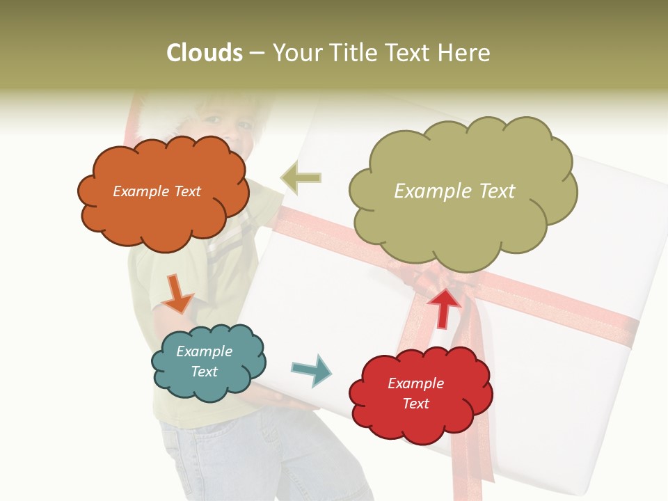 Box Present Lugging PowerPoint Template