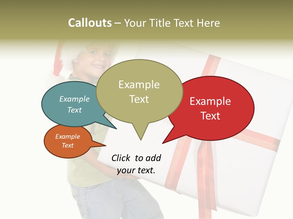 Box Present Lugging PowerPoint Template