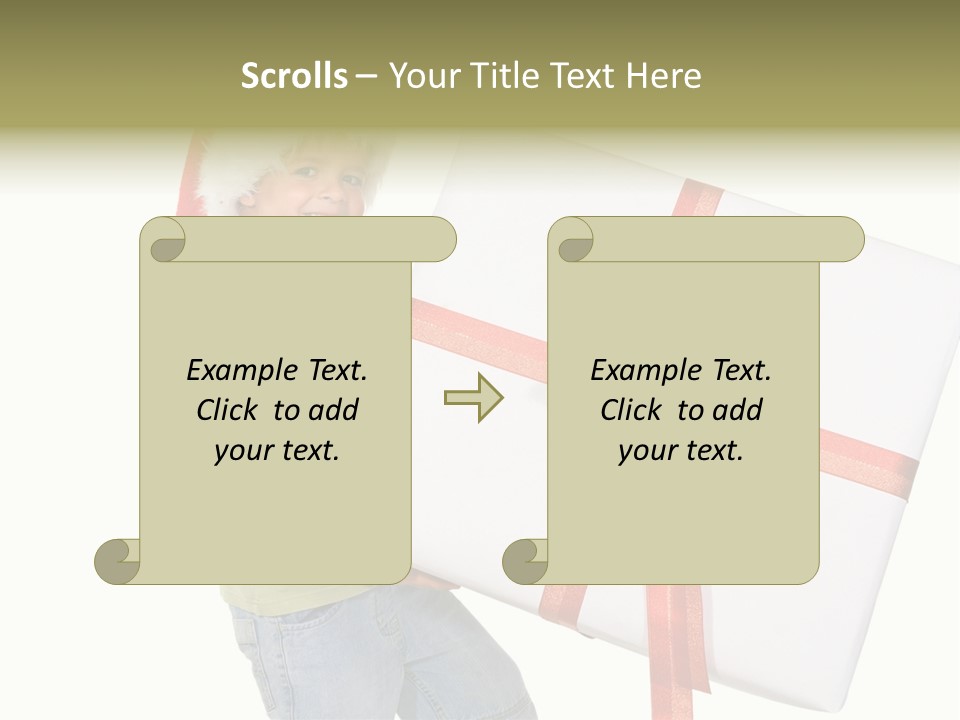 Box Present Lugging PowerPoint Template