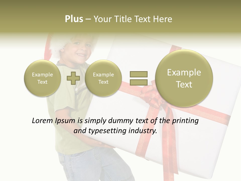 Box Present Lugging PowerPoint Template