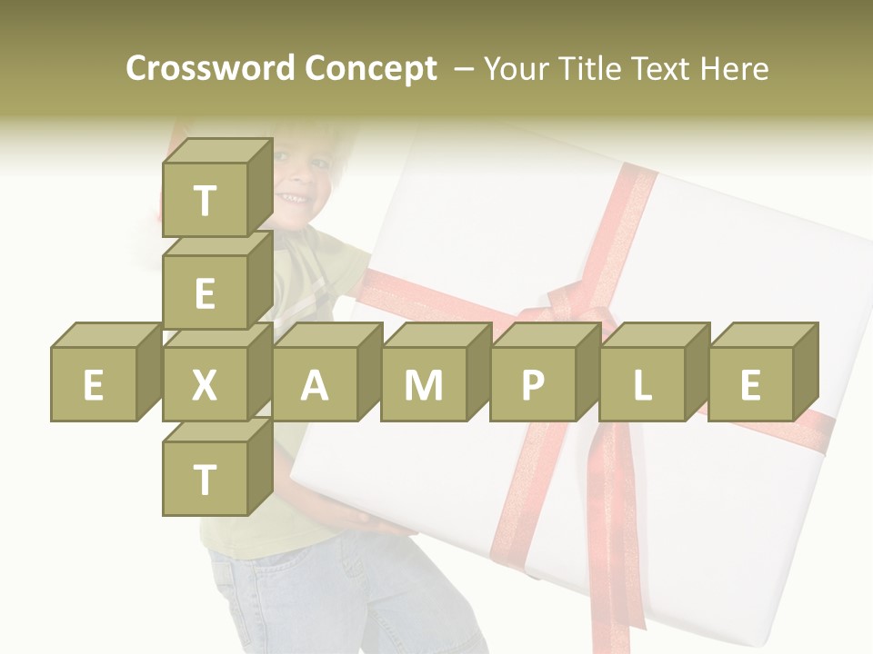 Box Present Lugging PowerPoint Template