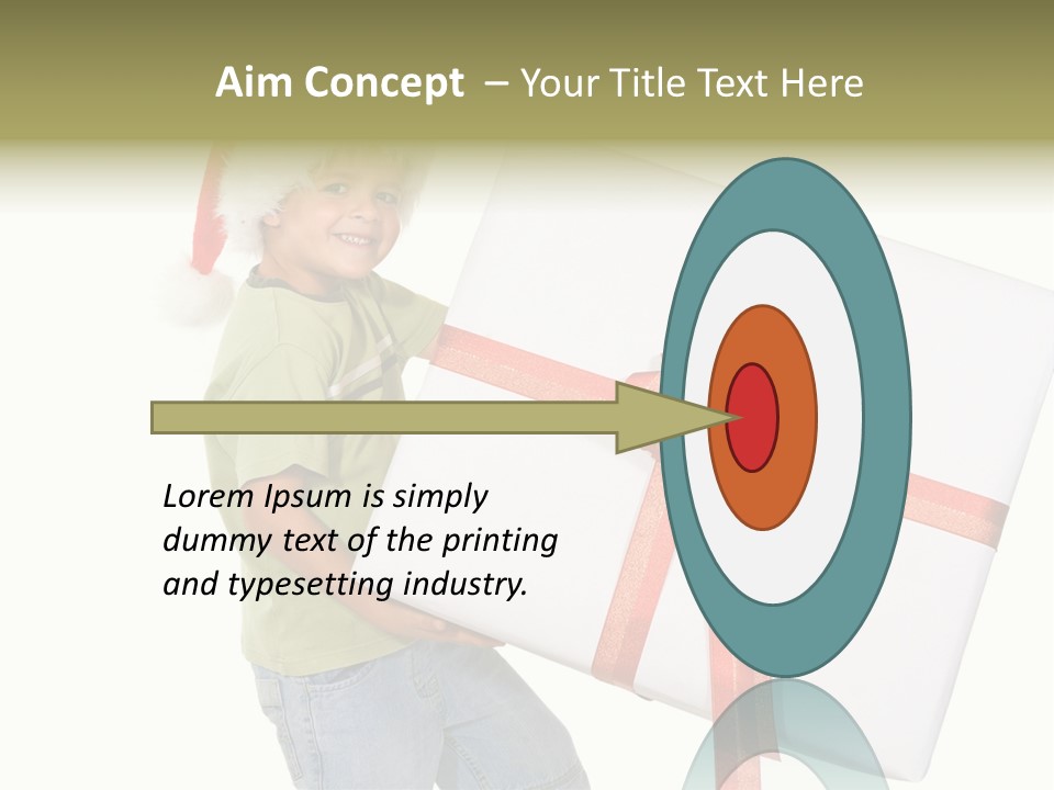 Box Present Lugging PowerPoint Template