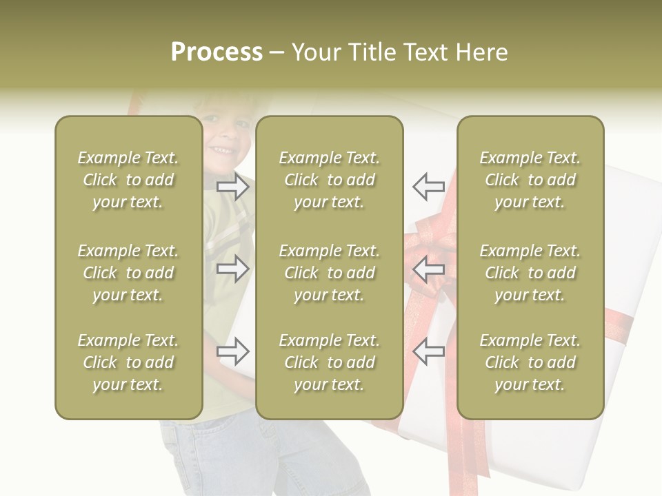 Box Present Lugging PowerPoint Template