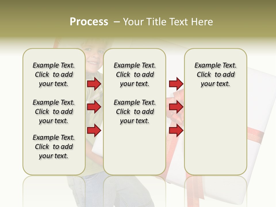Box Present Lugging PowerPoint Template