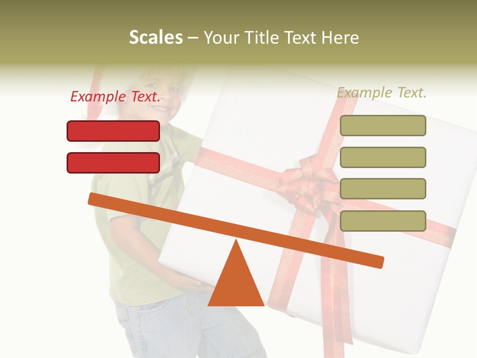 Box Present Lugging PowerPoint Template