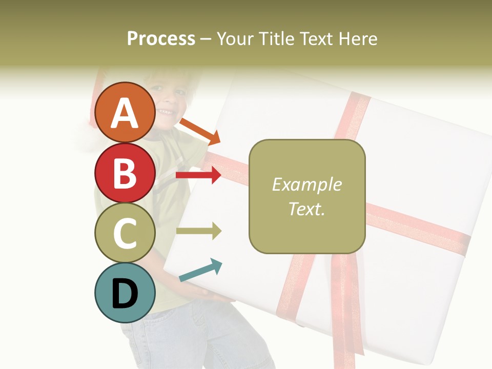 Box Present Lugging PowerPoint Template