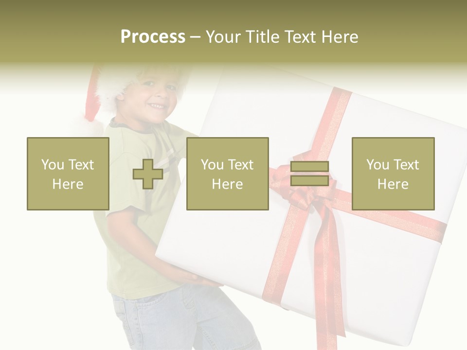 Box Present Lugging PowerPoint Template