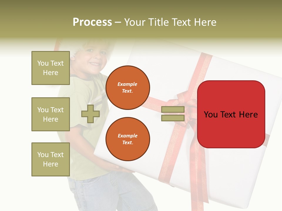 Box Present Lugging PowerPoint Template