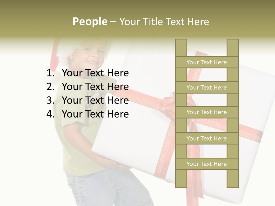 Box Present Lugging PowerPoint Template