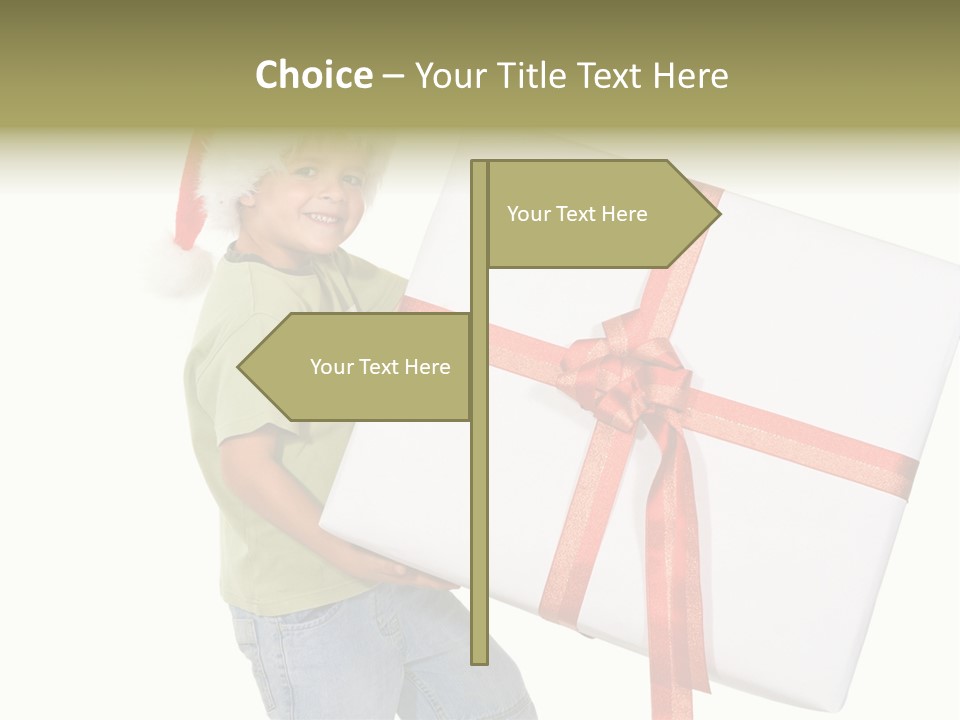 Box Present Lugging PowerPoint Template