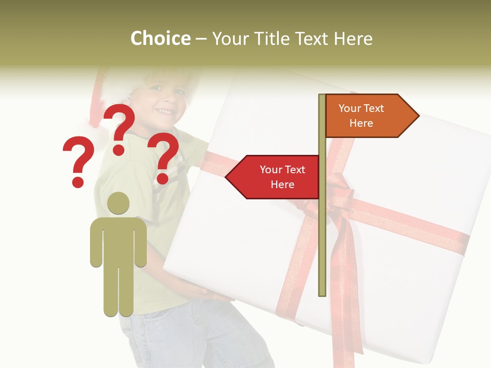 Box Present Lugging PowerPoint Template