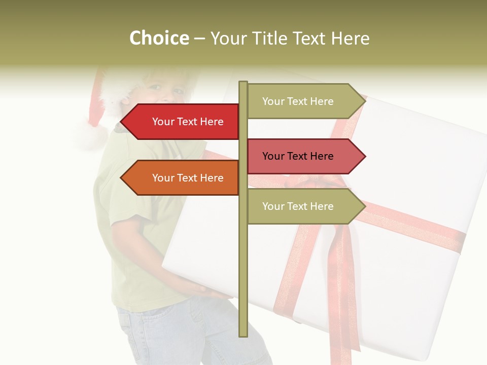 Box Present Lugging PowerPoint Template