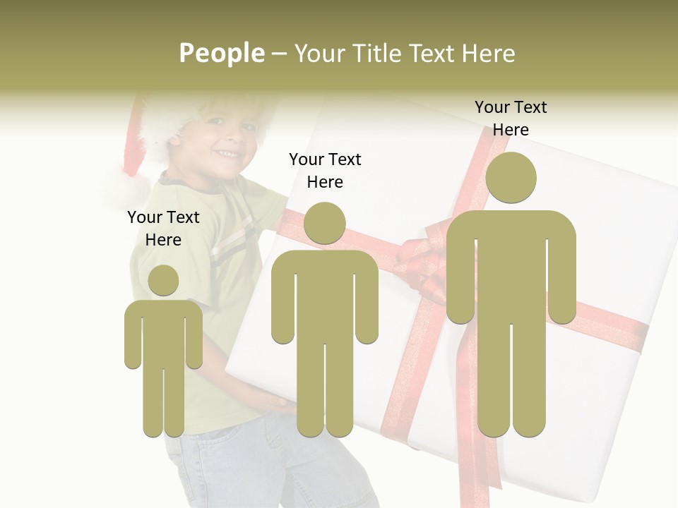 Box Present Lugging PowerPoint Template