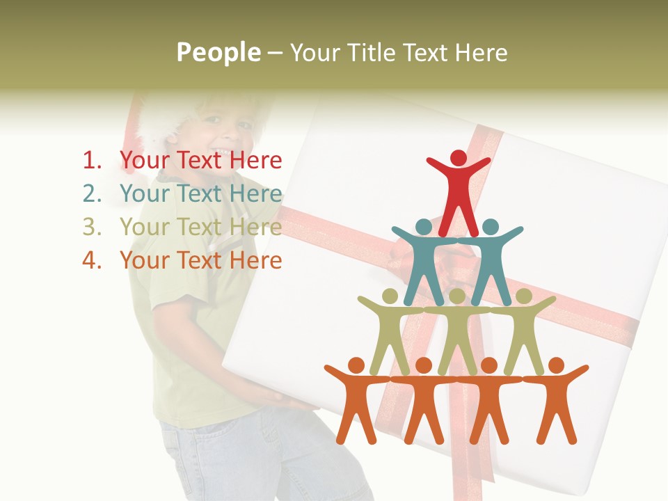 Box Present Lugging PowerPoint Template