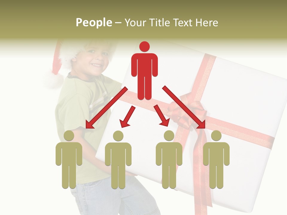 Box Present Lugging PowerPoint Template