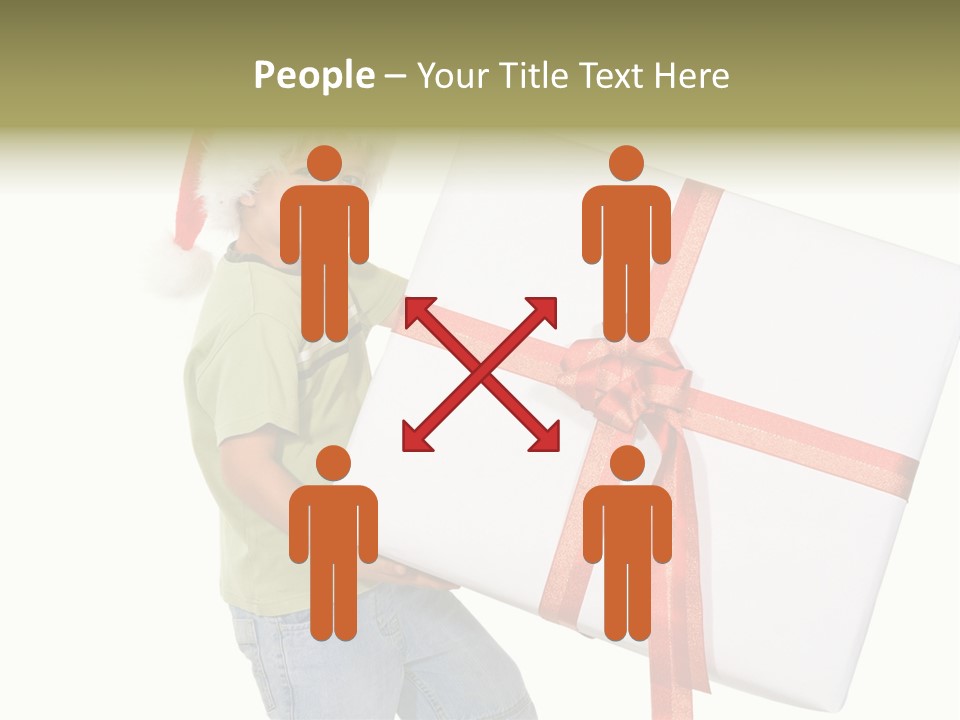 Box Present Lugging PowerPoint Template