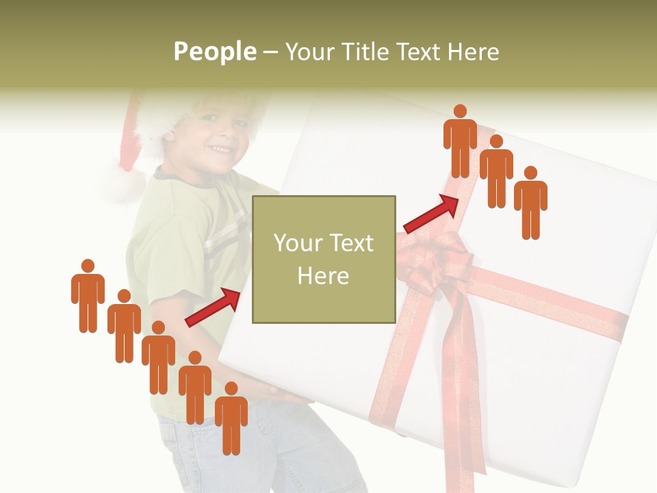 Box Present Lugging PowerPoint Template