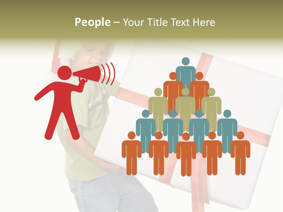 Box Present Lugging PowerPoint Template