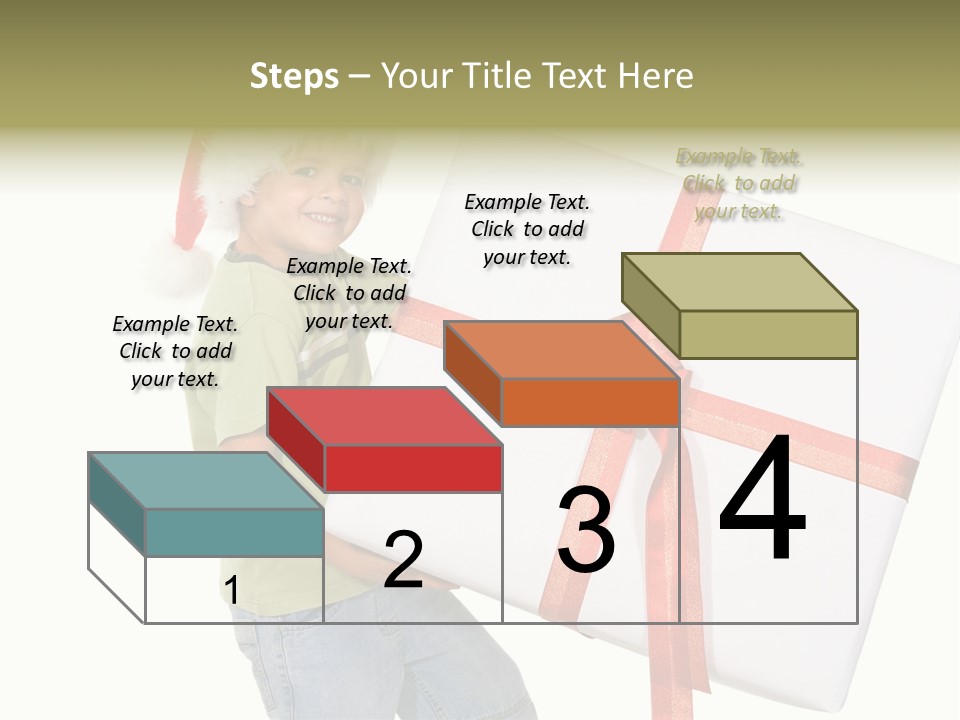 Box Present Lugging PowerPoint Template