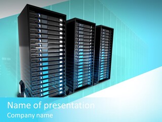 High Networking Cpu PowerPoint Template