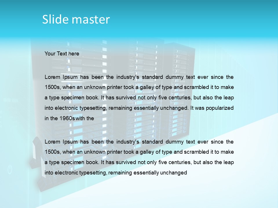 High Networking Cpu PowerPoint Template