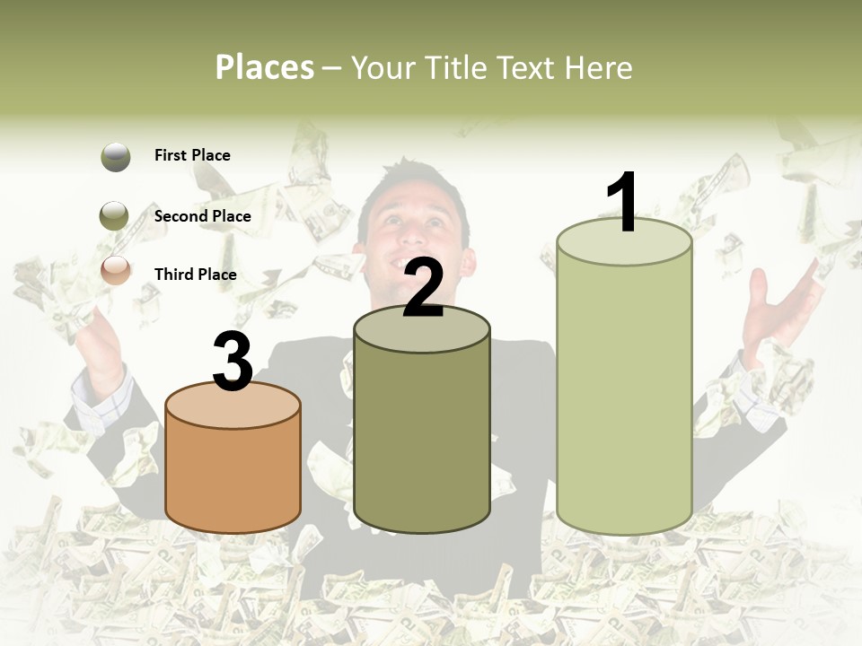 White Falling Smart PowerPoint Template