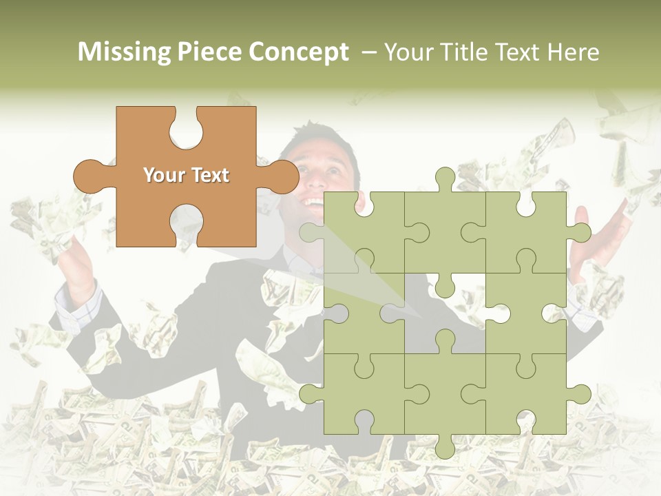 White Falling Smart PowerPoint Template