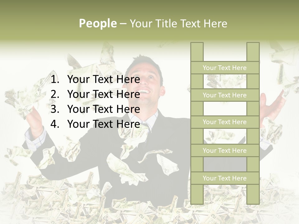 White Falling Smart PowerPoint Template