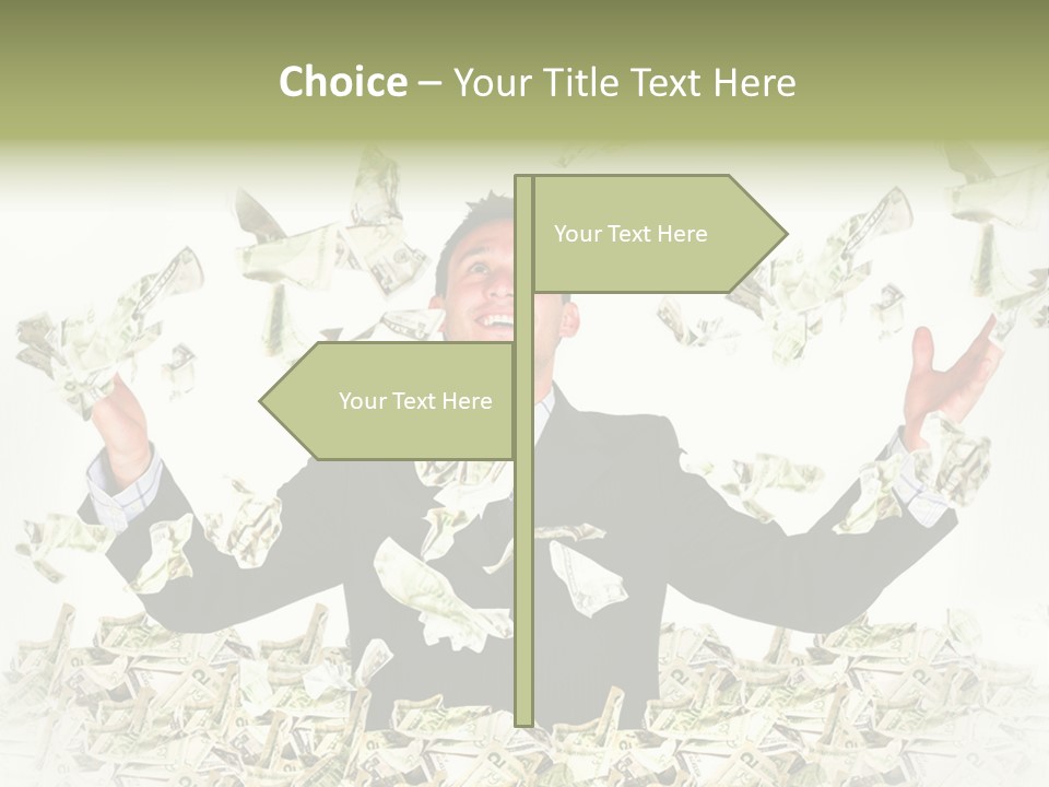 White Falling Smart PowerPoint Template