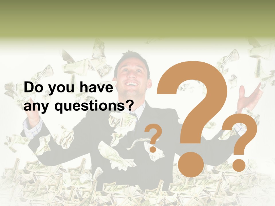 White Falling Smart PowerPoint Template