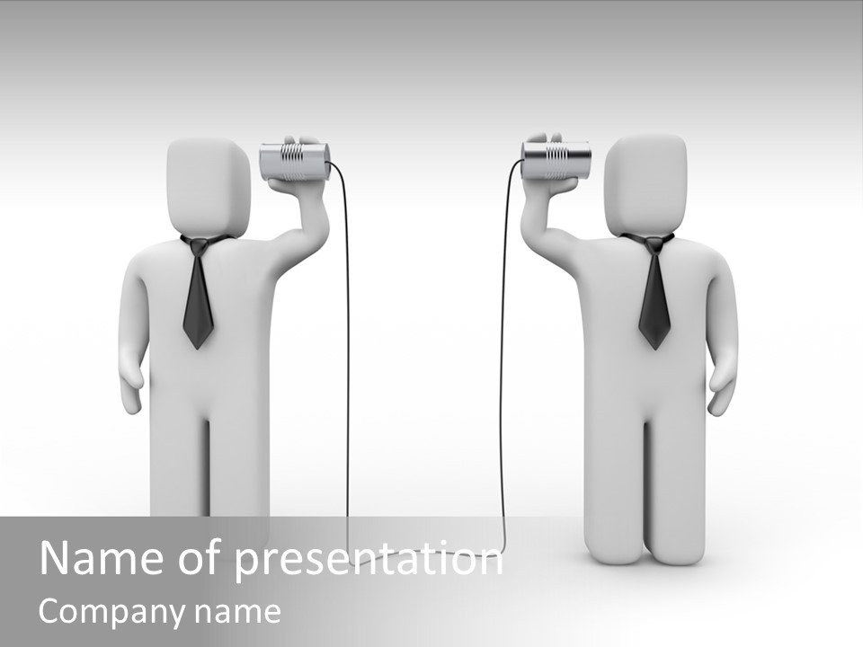 Communication Necktie Tie PowerPoint Template