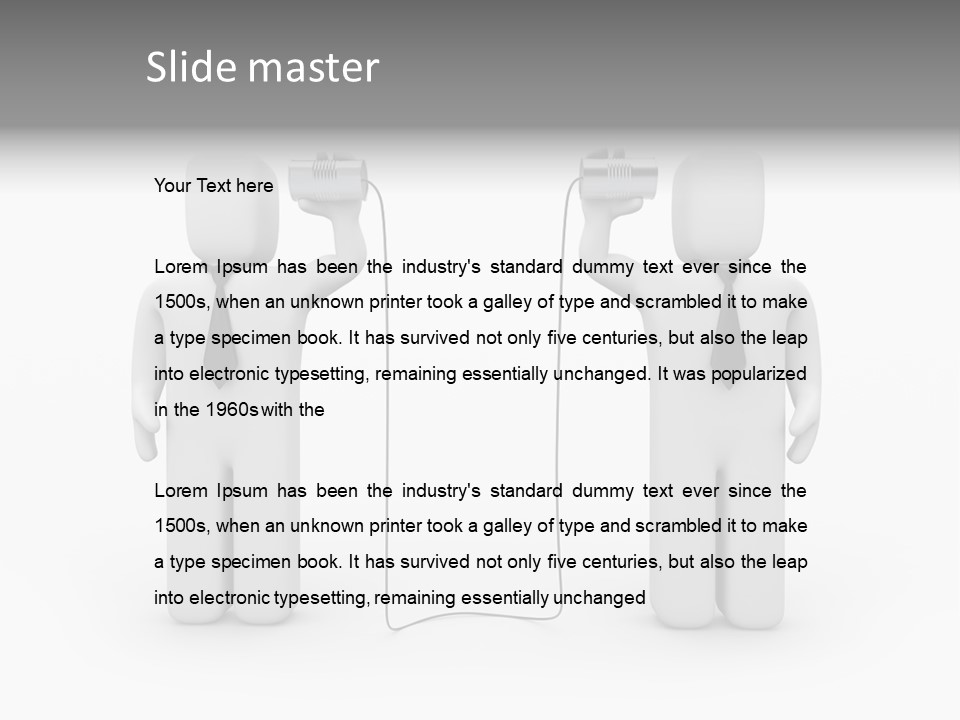 Communication Necktie Tie PowerPoint Template