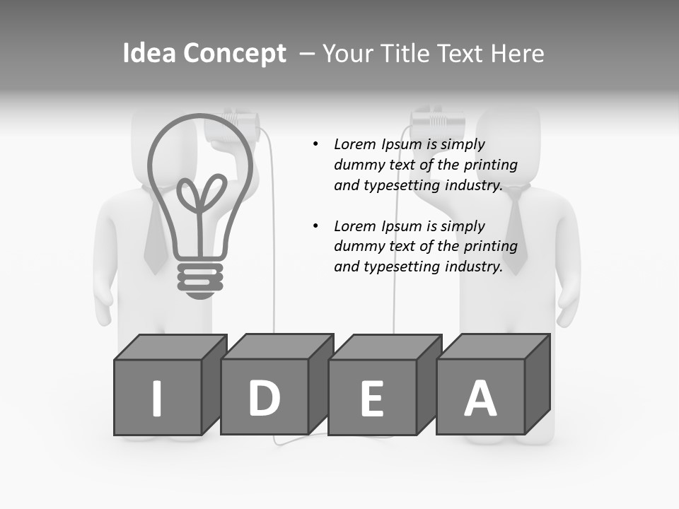 Communication Necktie Tie PowerPoint Template