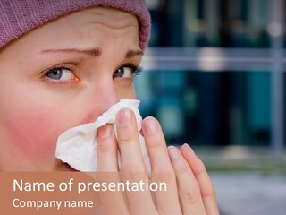 Flu Tissue Virus PowerPoint Template