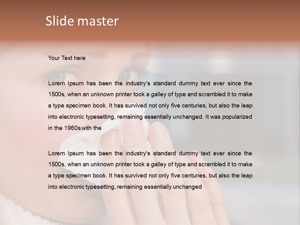 Flu Tissue Virus PowerPoint Template