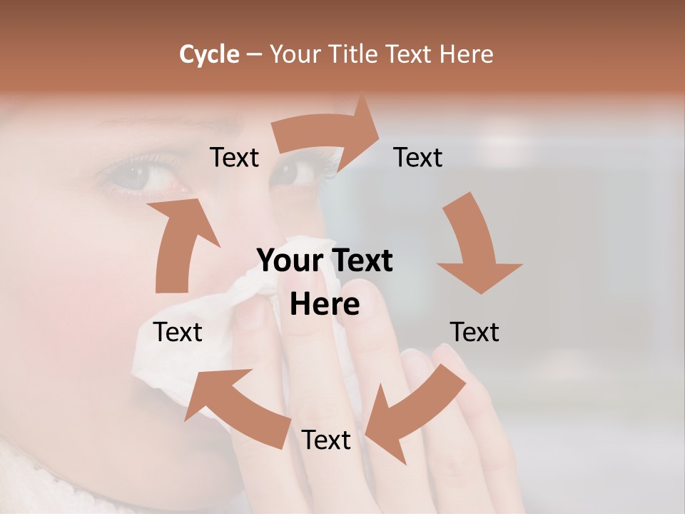 Flu Tissue Virus PowerPoint Template