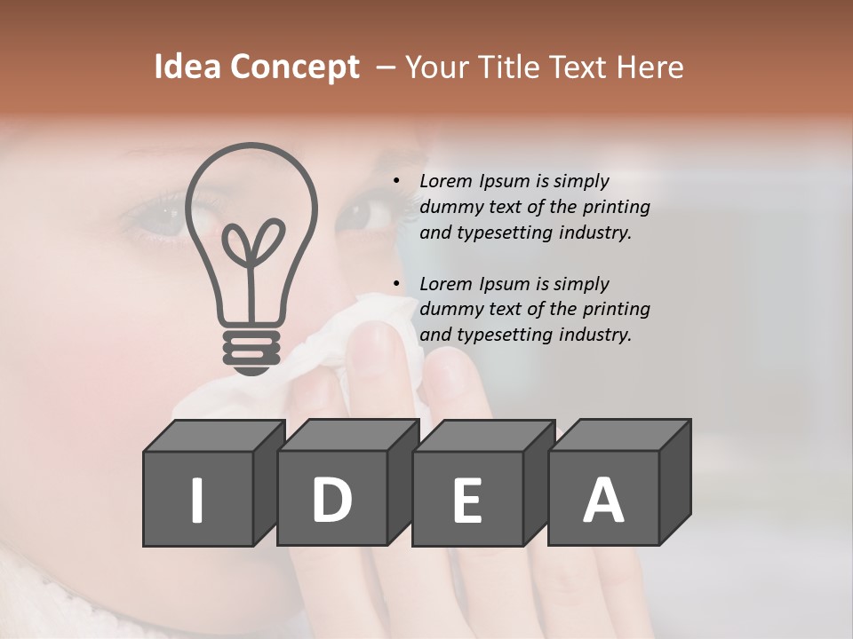 Flu Tissue Virus PowerPoint Template