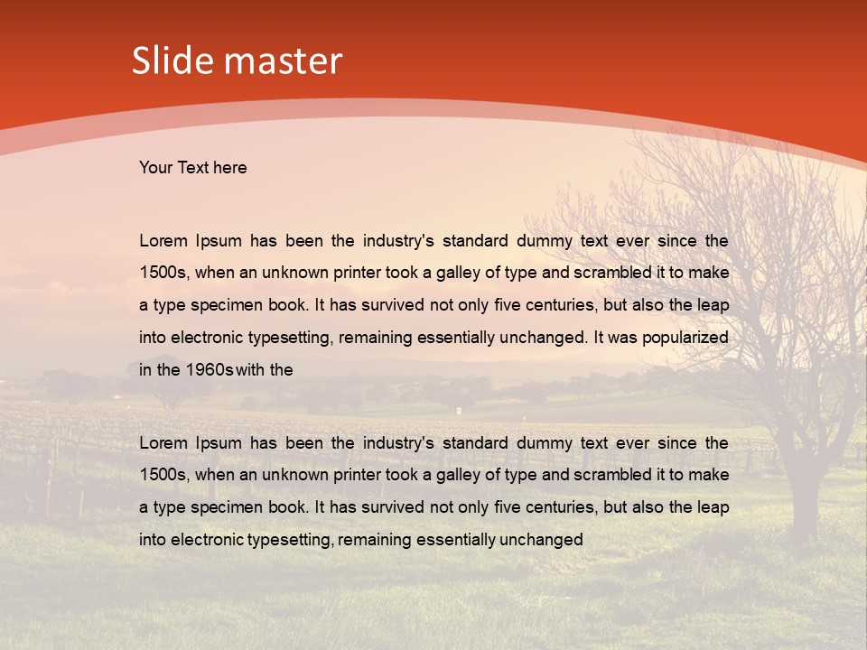 Field Chardonnay Travel PowerPoint Template