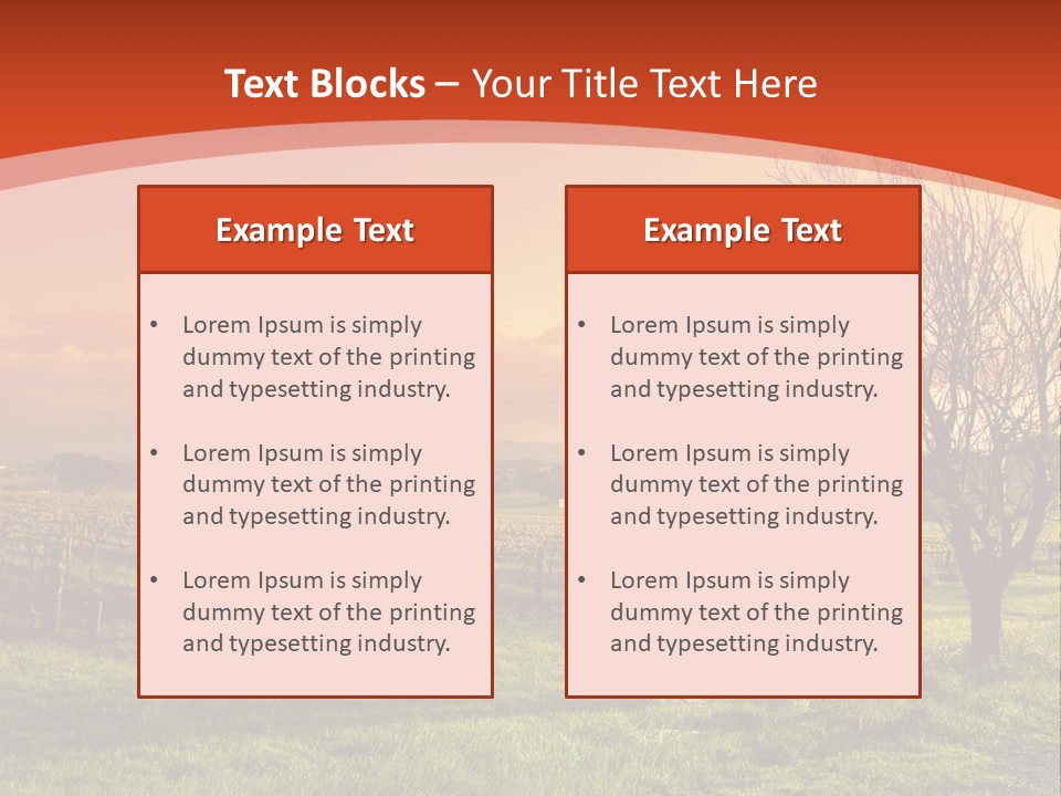 Field Chardonnay Travel PowerPoint Template