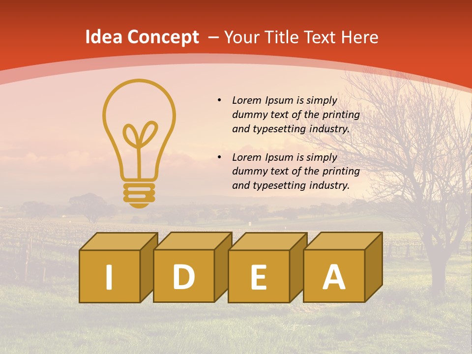 Field Chardonnay Travel PowerPoint Template