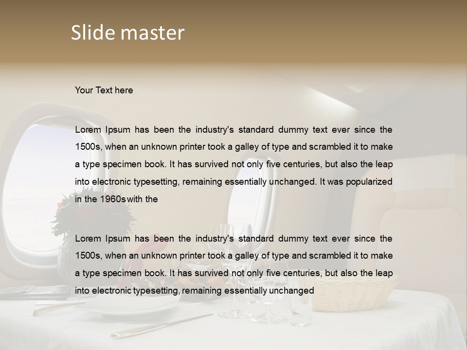 Blue Jet Aviation PowerPoint Template