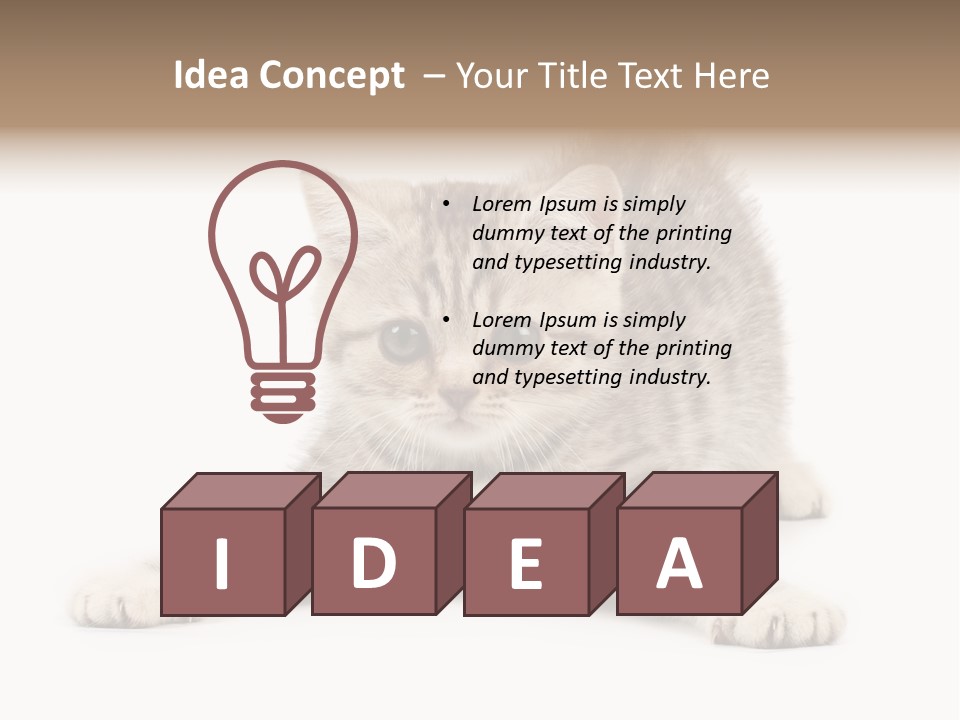 Purr Pedigreed Sit PowerPoint Template