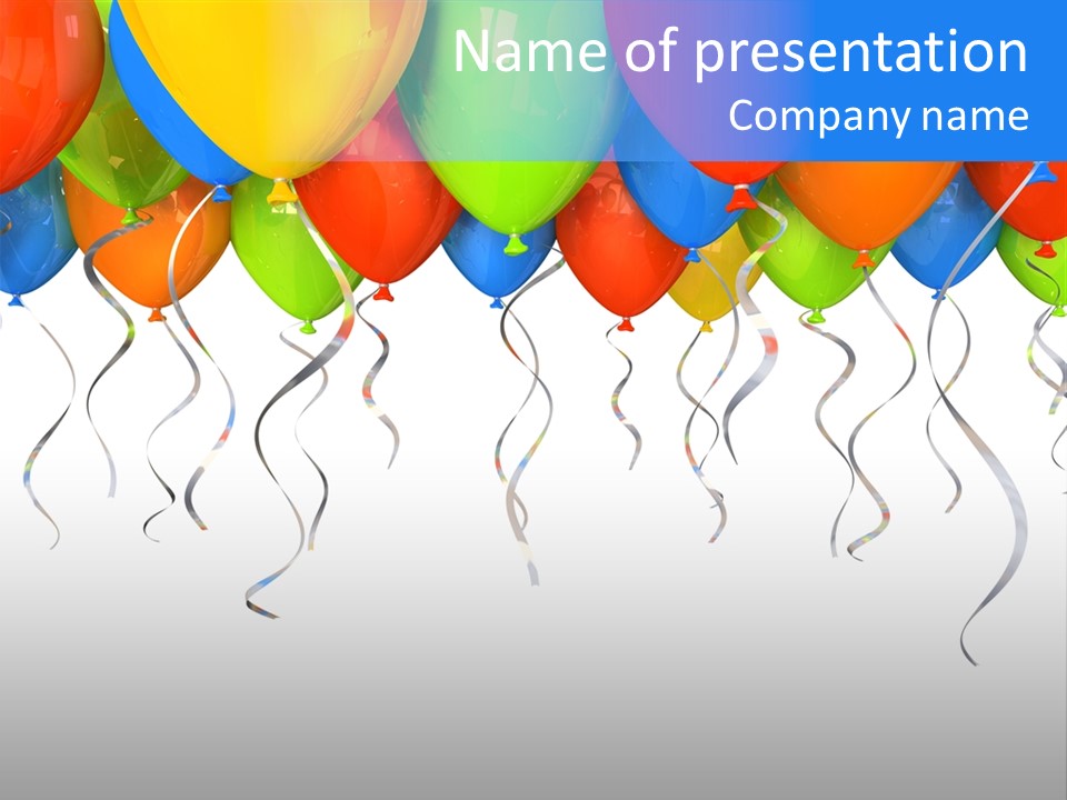 Celebration Illustration Fly PowerPoint Template