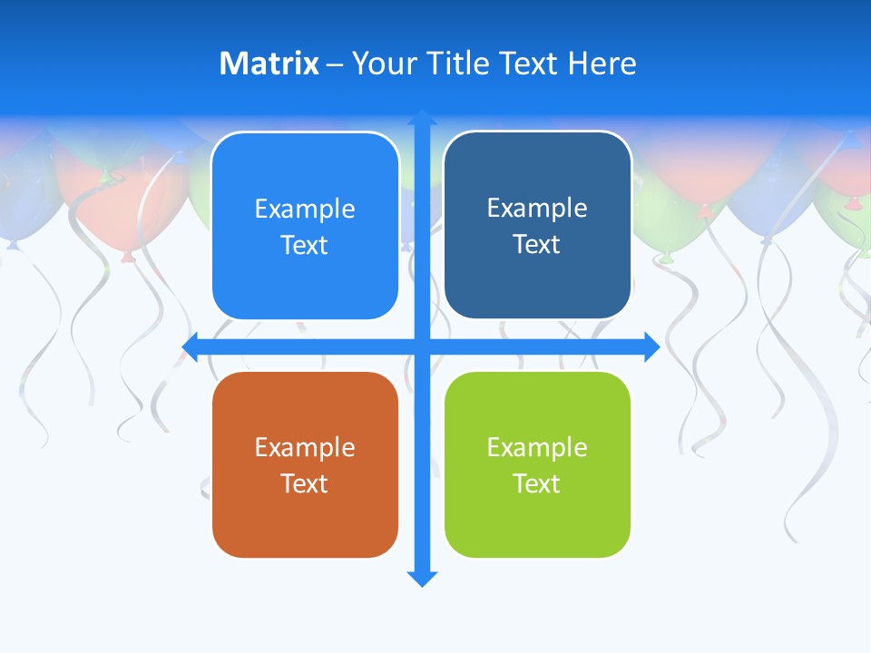 Celebration Illustration Fly PowerPoint Template