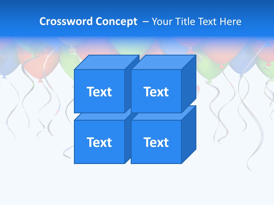 Celebration Illustration Fly PowerPoint Template