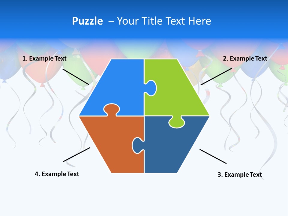 Celebration Illustration Fly PowerPoint Template