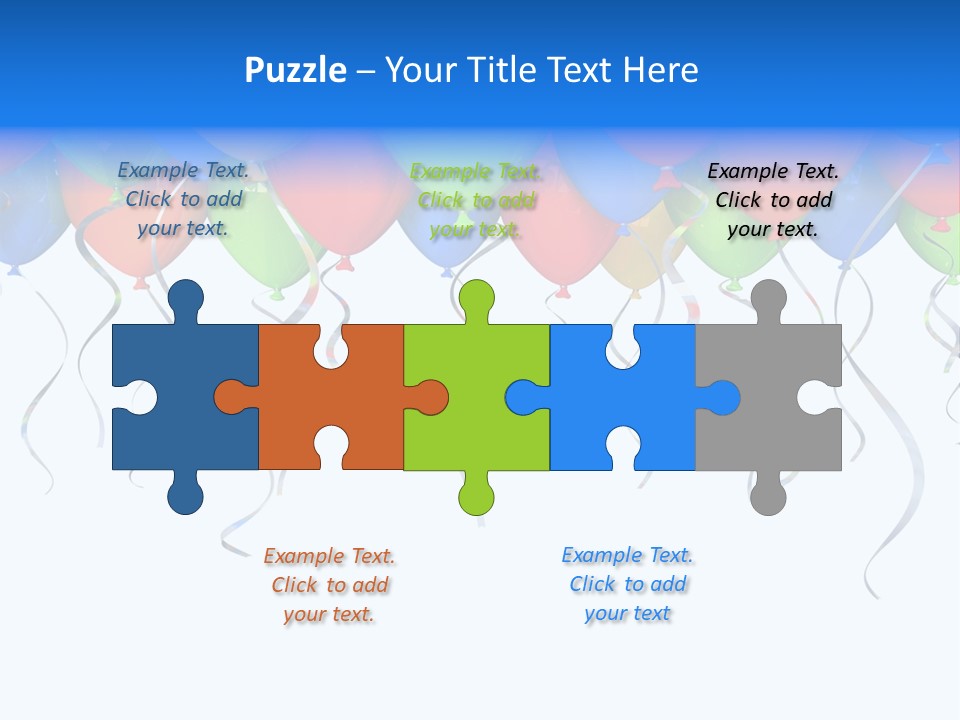 Celebration Illustration Fly PowerPoint Template