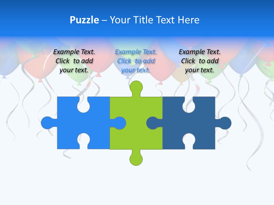 Celebration Illustration Fly PowerPoint Template